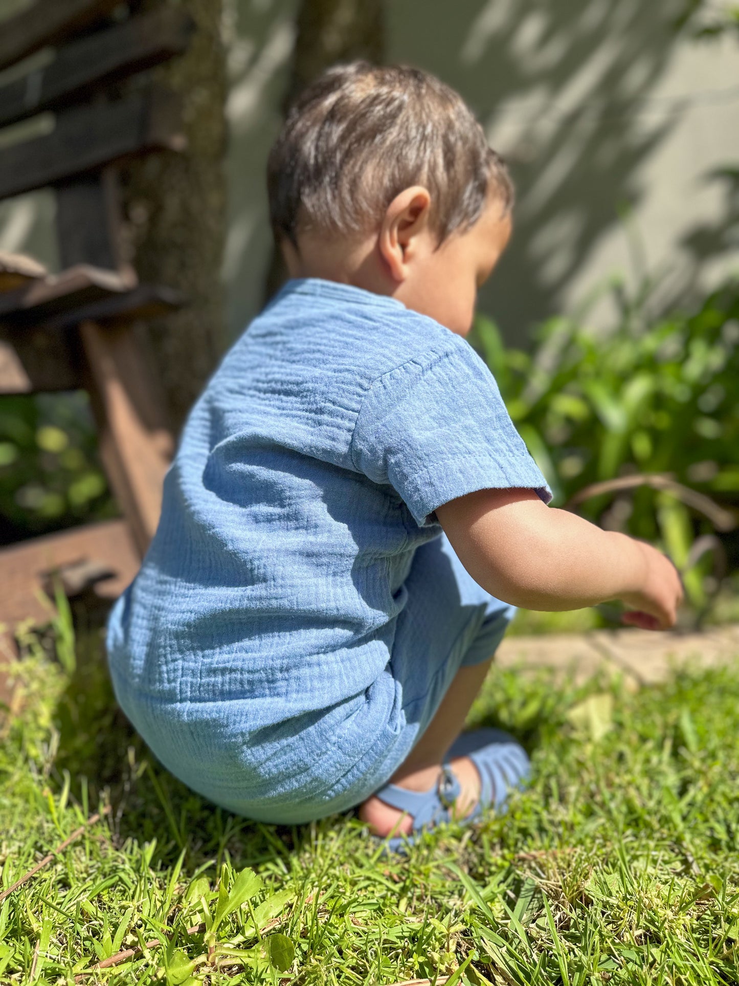 Muslin shorts and tee summer set