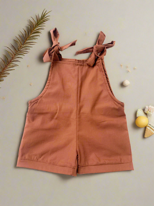 Linen Playsuit - Cinnamon