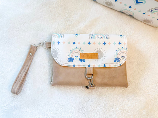 Mumu Nappy Changing Clutch - Tan