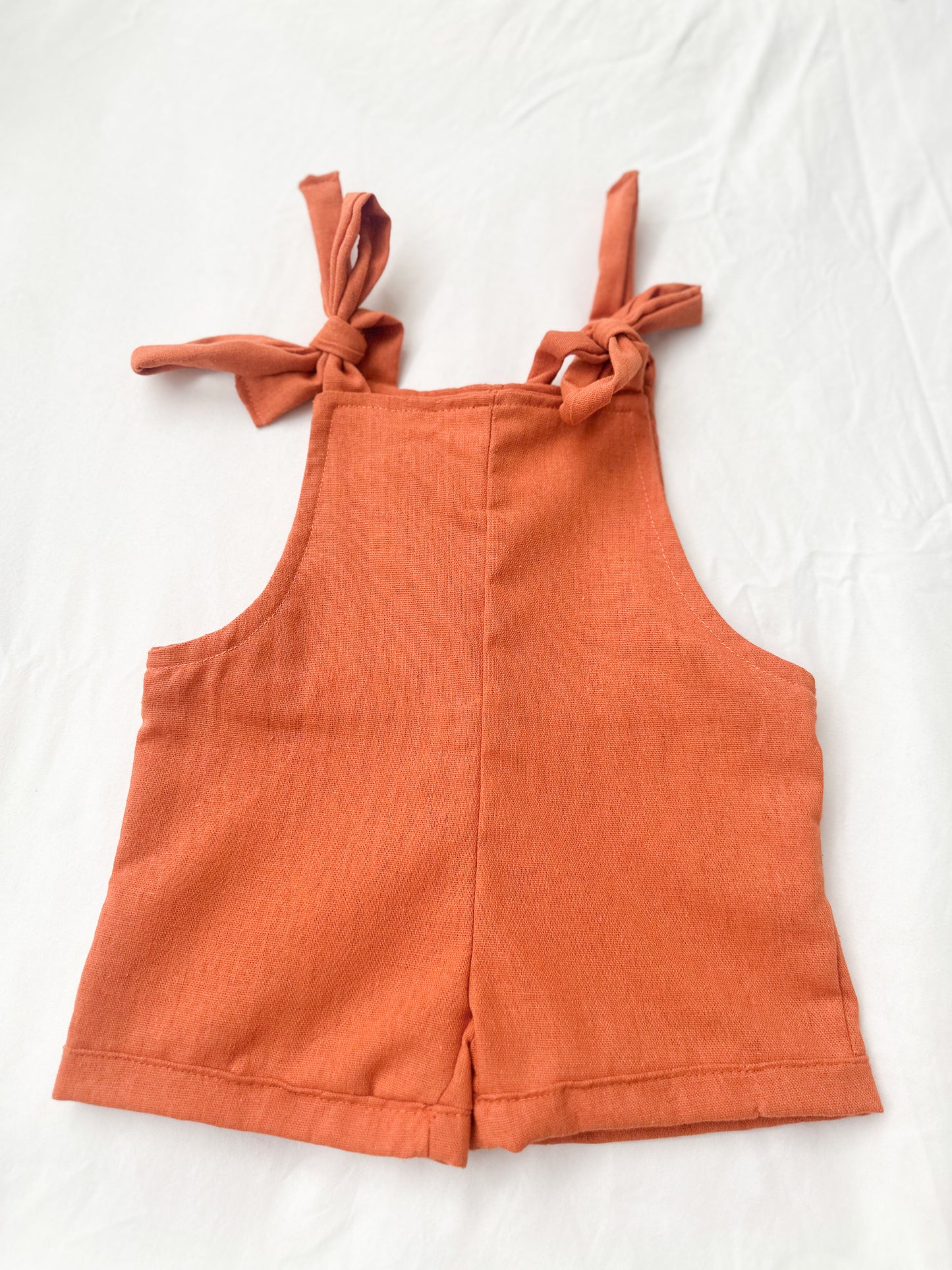 Linen Playsuit - Rust