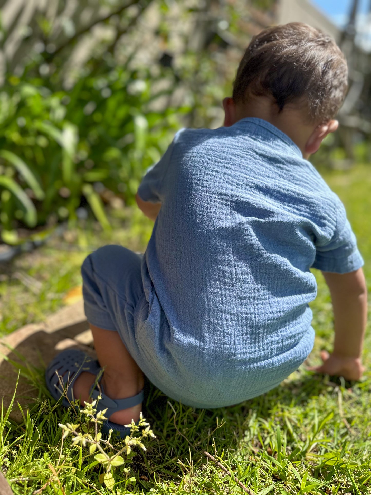 Muslin shorts and tee summer set