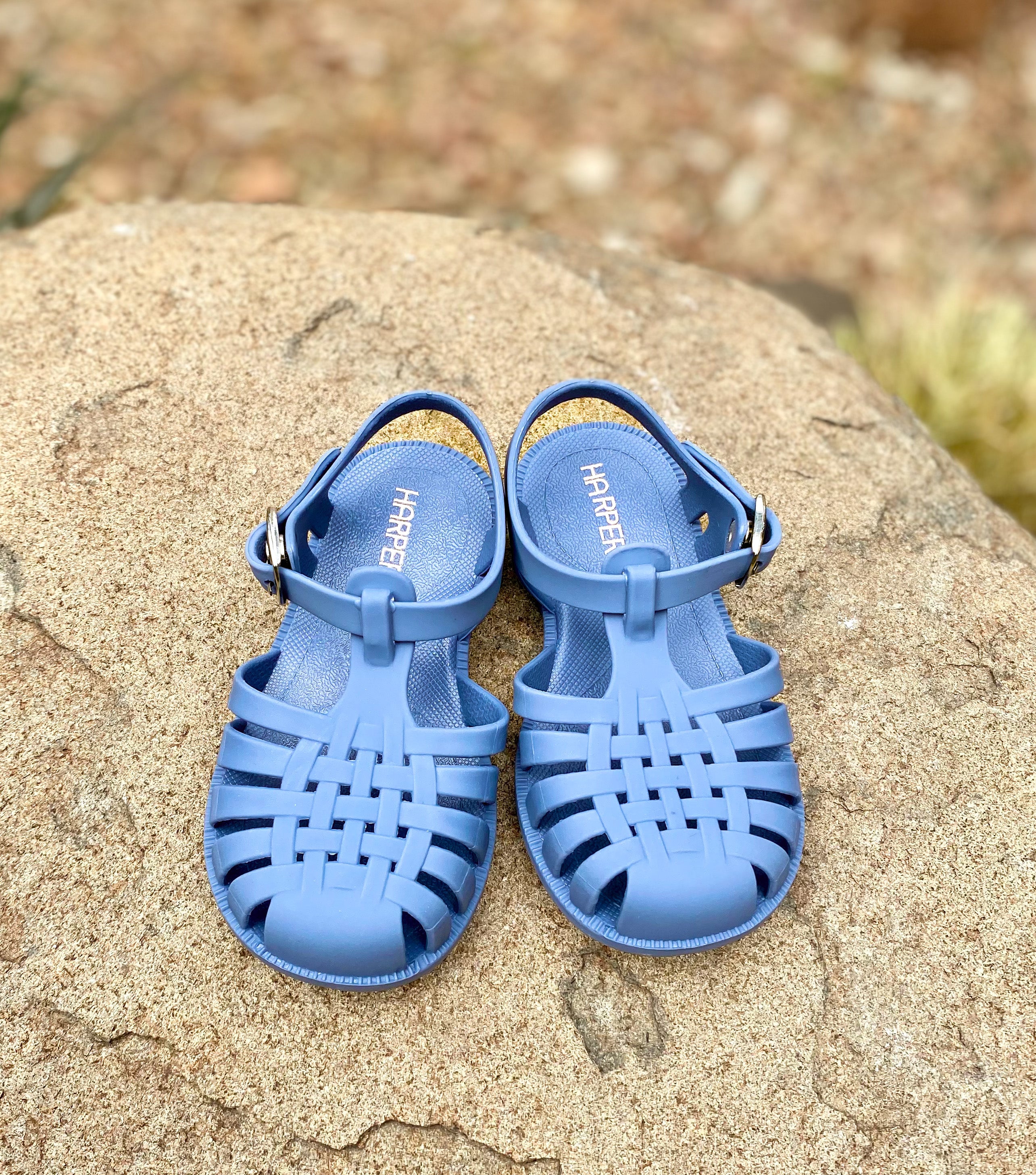 Blue jelly online shoes