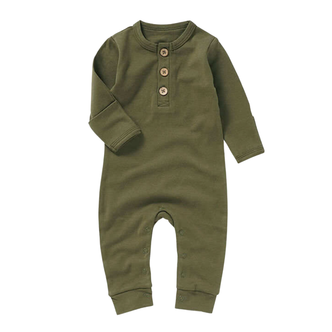 Organic Cotton full length grower - Khaki