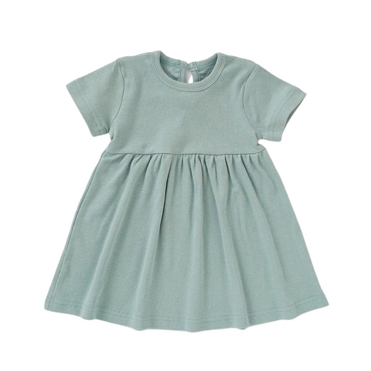 Organic Cotton Baby Girl Dress - Green