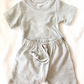 Two-piece Shorts and Tee Set - Melange Grey