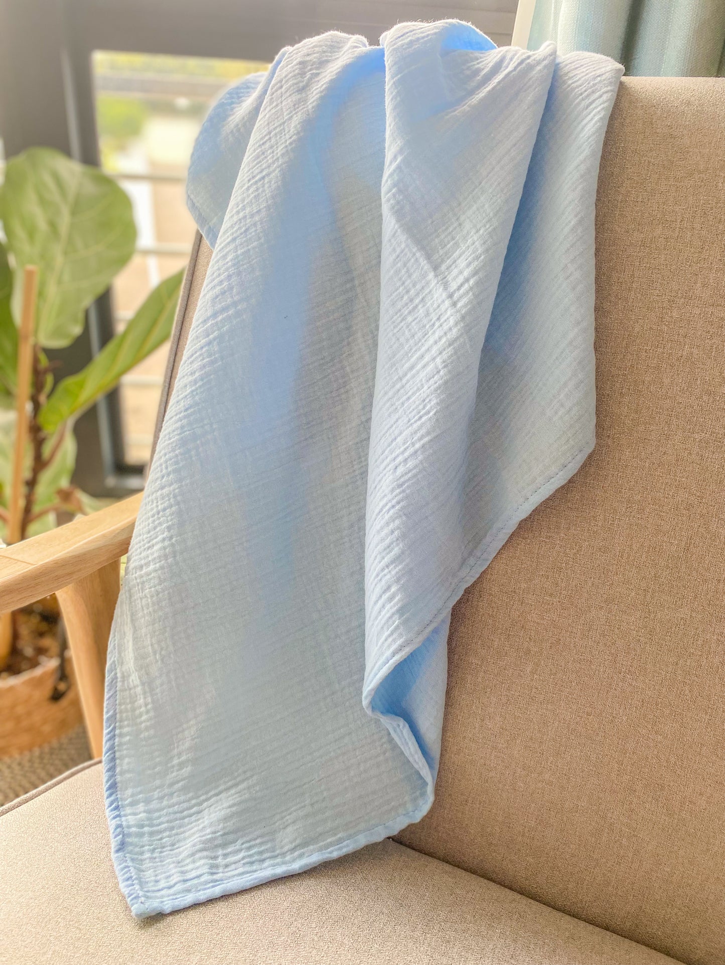 Muslin Swaddle - Light Blue